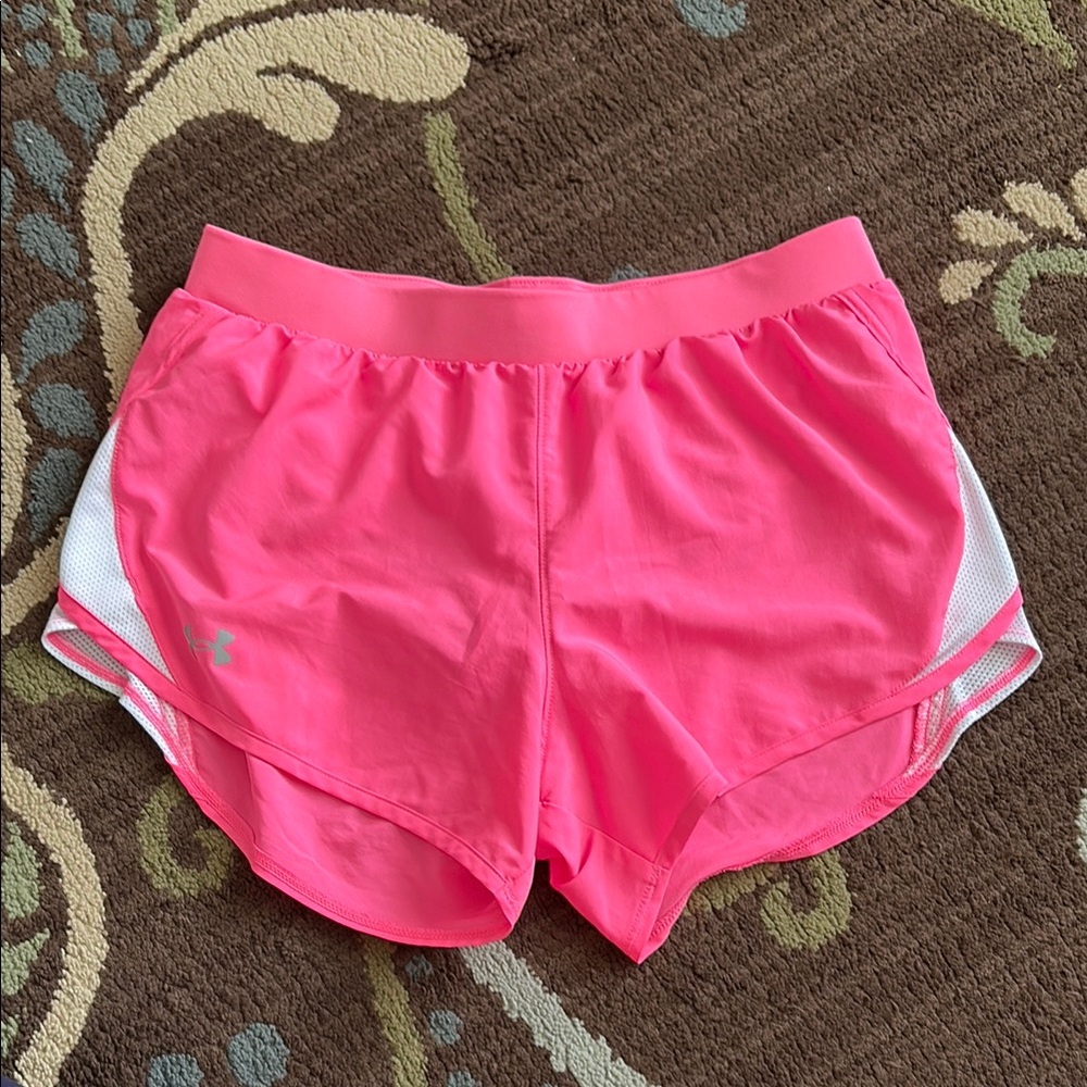 Under Armour Pink Athletic Shorts with Elastic Waistband